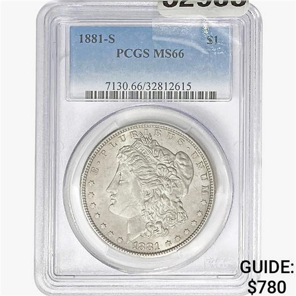 1881-S Morgan Silver Dollar PCGS MS66