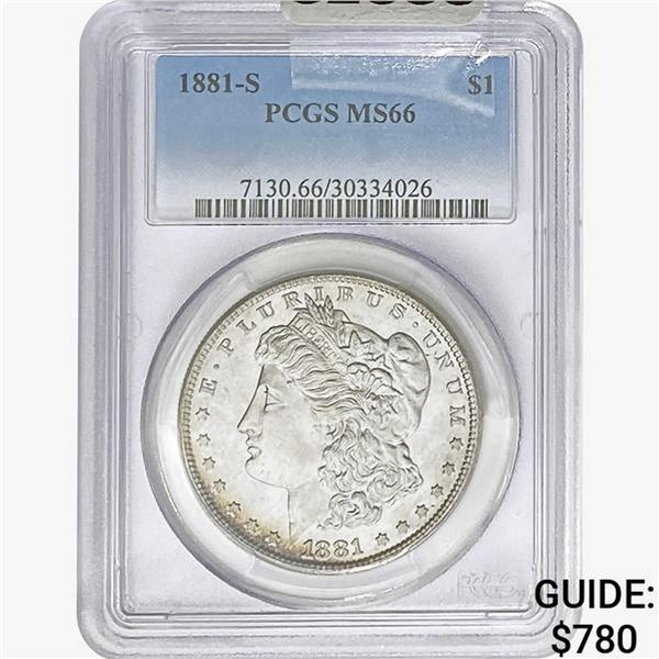 1881-S Morgan Silver Dollar PCGS MS66