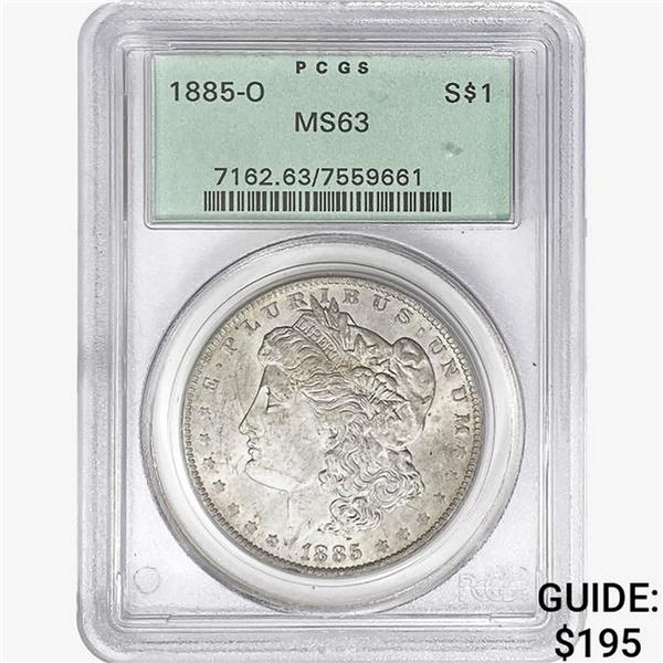 1885-O Morgan Silver Dollar PCGS MS63