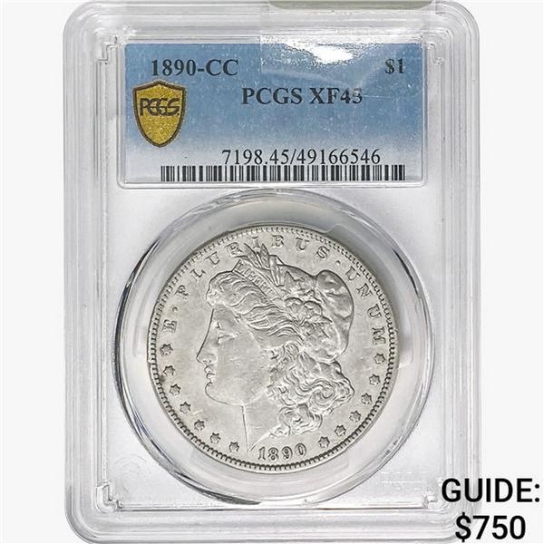 1890-CC Morgan Silver Dollar PCGS XF45