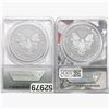 Image 2 : 2018-2021 [2] Silver Eagle ANACS PR70 DCAM