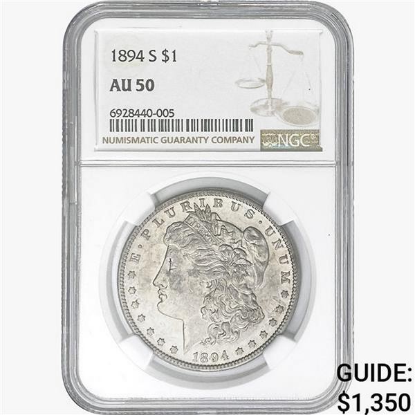 1894-S Morgan Silver Dollar NGC AU50