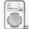 Image 1 : 1899 Morgan Silver Dollar NGC MS60