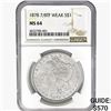 Image 1 : 1878 7/8TF Morgan Silver Dollar NGC MS64