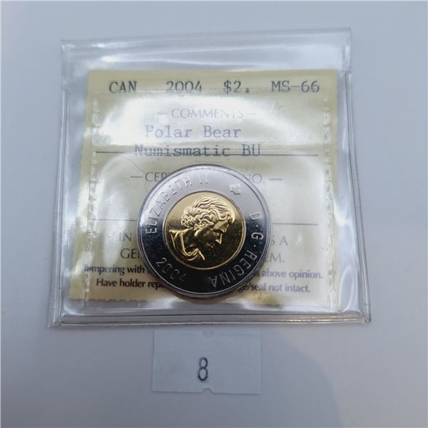 ICCS Graded MS-66 2004 $2 Canadian Coin