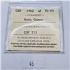 Image 3 : ICCS Graded PL-65 1962 1 Cent Canadian Coin