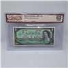 Image 1 : BCS Graded Choice Uncirculated 62 Bank of Canada 1967 $1 Centennial Note