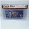 Image 1 : BCS Graded Gem UNC 65 Bank of Canada 2017 $10 Banknote