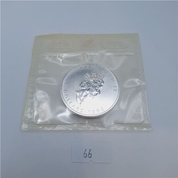 1996 Canadian Silver Maple Leaf 1 oz .9999 Silver