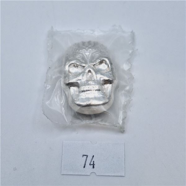YPS One Troy Ounce .999 Silver Skull