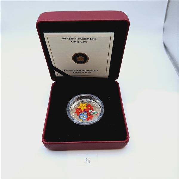 RCM 2013 $20 Fine Silver Coin - Candy Cane 31.39g 99.99% Silver