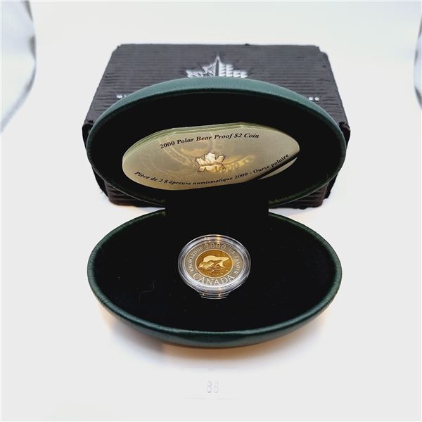 RCM 2000 Polar Bear Proof $2 Coin 8.83g 92.5% Silver