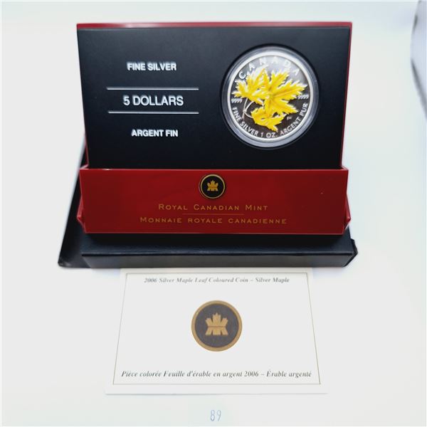 RCM 2006 Silver Maple Leaf Coloured Coin 1 oz 99.99% Silver