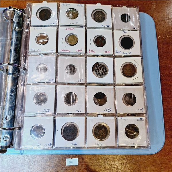 Collection of World Coins and Tokens Mostly British Empire c. 1900s-1960s
