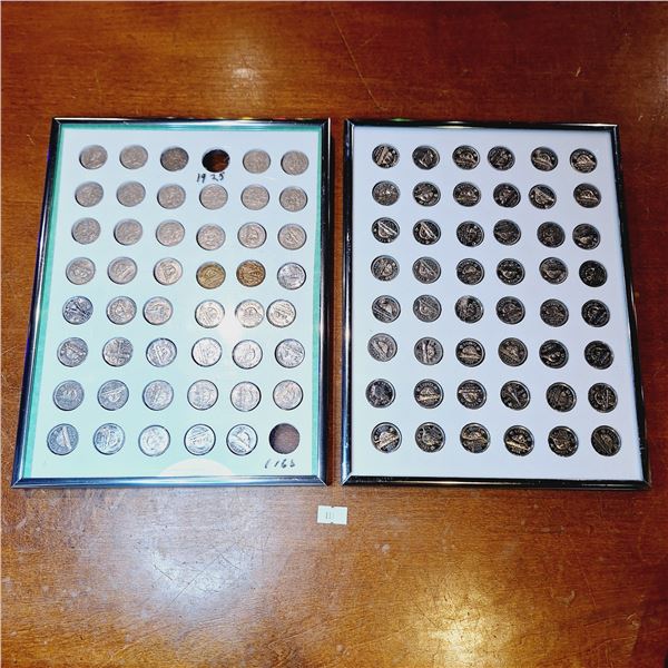 Framed Collection of Canadian Nickels