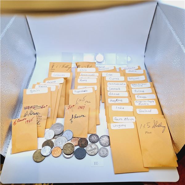 Mystery Lot of Foreign Coins - Silver Coins Included
