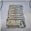 Image 1 : Ten Canadian One Dollar Bills