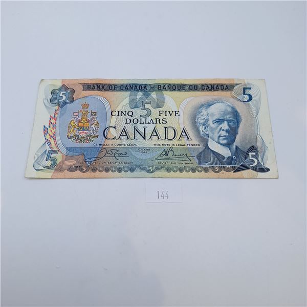 1979 Bank of Canada 5 Dollar Banknote