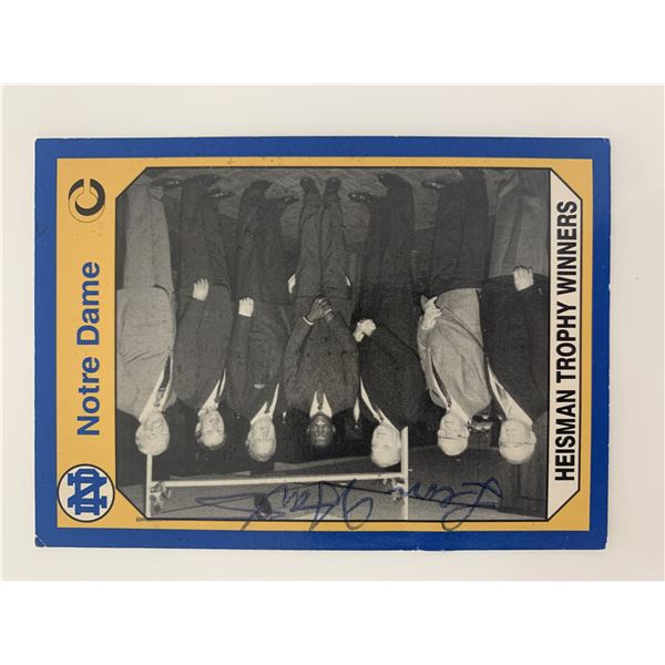 Leon Hart signed football card