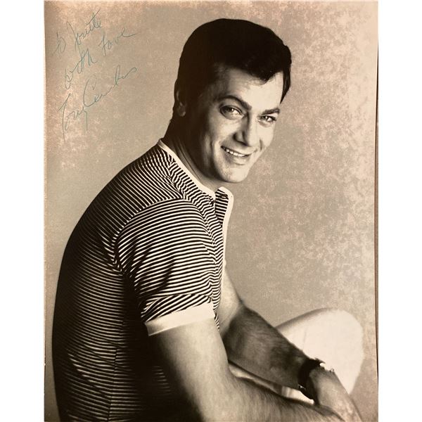 Tony Curtis signed photo