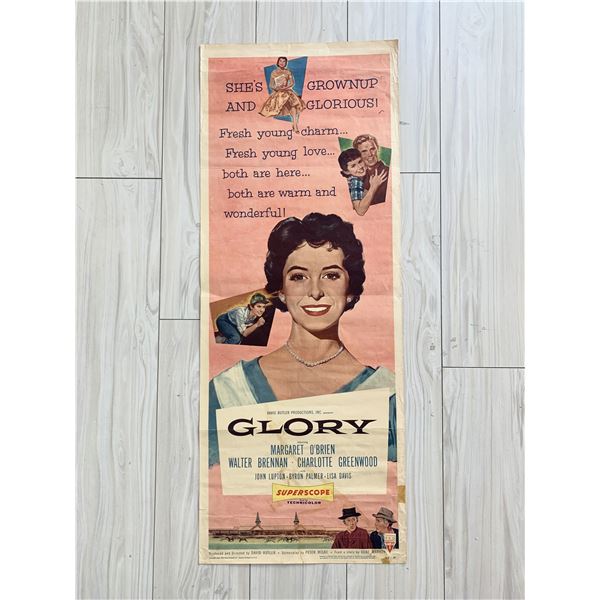 Glory original 1955 vintage insert movie poster