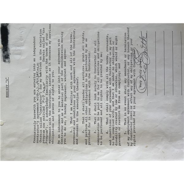 O.C. Smith signed contract