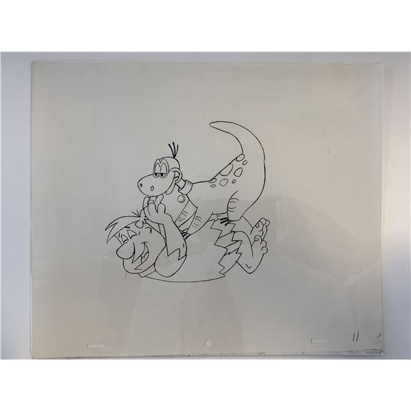 The Flintstones original hand drawn artwork for cartoon