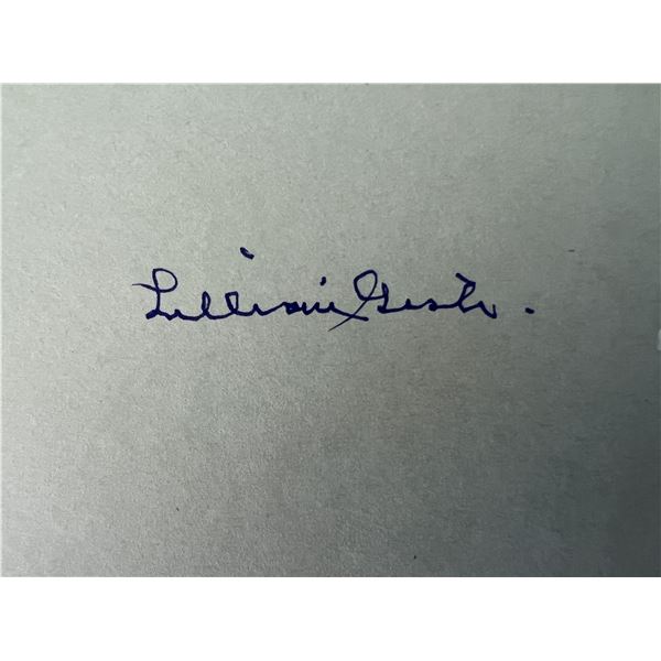 Lillian Gish original signature