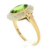 Image 1 : Antique 18K Gold 2.75 ctw Oval Bezel Peridot w/ Detailed Frame Solitaire Ring