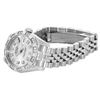 Image 4 : Rolex Ladies Stainless Steel Quickset Sapphire Silver Pyramid Diamond Datejust H
