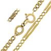 Image 1 : Vintage 14k Gold Curb Link w/ Polished Open Bar Link Long 32" Chain Necklace