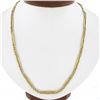 Image 5 : Vintage 14k Gold Curb Link w/ Polished Open Bar Link Long 32" Chain Necklace