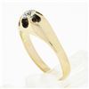 Image 8 : Antique Victorian 14K Gold.30 ctw Old Mine Cut Belcher Set Diamond Solitaire Rin