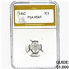 Image 1 : 1862 Silver Three Cent PGA MS64