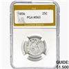 Image 1 : 1856 Seated Liberty Quarter PGA MS63