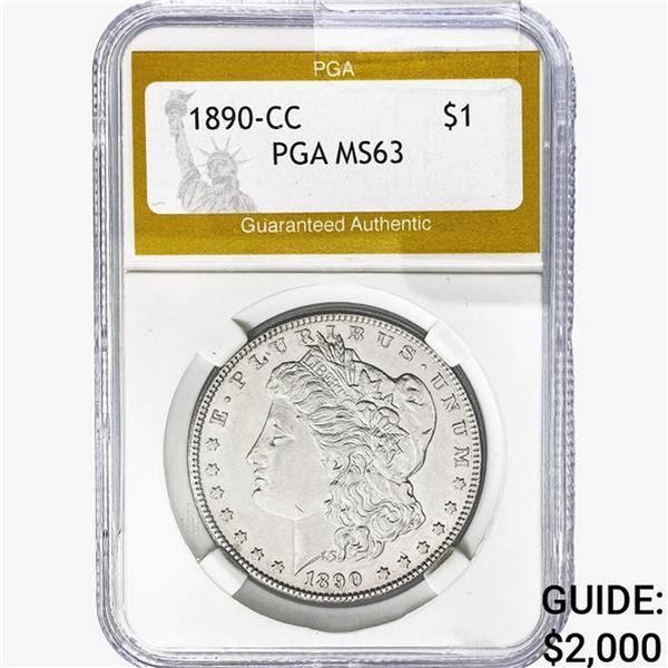 1890-CC Morgan Silver Dollar PGA MS63
