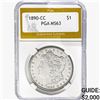 Image 1 : 1890-CC Morgan Silver Dollar PGA MS63