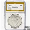 Image 1 : 1928 Silver Peace Dollar PGA MS64
