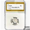 Image 1 : 1829 Capped Bust Half Dime PGA MS63 PL