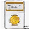 Image 1 : 1910-D $10 Gold Eagle PGA MS64+