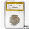 Image 1 : 1818 Coronet Head Large Cent PGA MS64