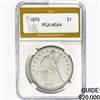 Image 1 : 1870 Seated Liberty Dollar PGA MS64