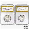 Image 1 : 1959-D, 1960 [2] Washington Silver Quarter PGA MS, PR