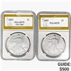Image 1 : 2003-2005 [2] $1 ASE 1 OZ PGA MS70