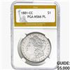 Image 1 : 1881-CC Morgan Silver Dollar PGA MS66 PL