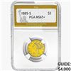 1885-S $5 Gold Half Eagle PGA MS65+
