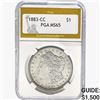 Image 1 : 1883-CC Morgan Silver Dollar PGA MS65
