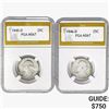Image 1 : 1945-1946 [2] Washington Silver Quarter PGA MS67