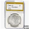 Image 1 : 1881-CC Morgan Silver Dollar PGA MS64+