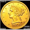 Image 1 : 1844-O $5 Gold Half Eagle CHOICE BU+